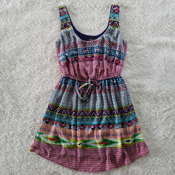 Rue21 Dresses & Skirts - Rue21 Colorful Aztec Print Tank Skater Dress